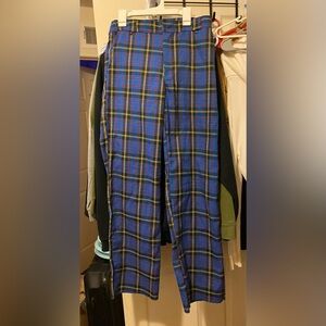 Omighty Plaid Blue Red Yellow Black Pants!